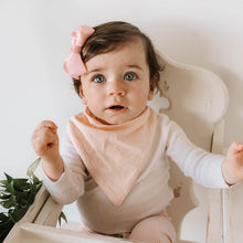 Load image into Gallery viewer, Peach Pearl l Dribble Bandana Bib l Snuggle Hunny Kids - Green Lily