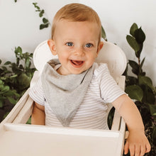 Load image into Gallery viewer, Grey Marle l Dribble Bandana Bib l Snuggle Hunny Kids - Green Lily