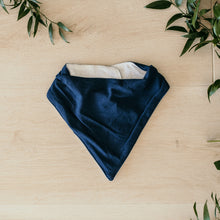 Load image into Gallery viewer, Navy l Dribble Bandana Bib l Snuggle Hunny Kids - Green Lily