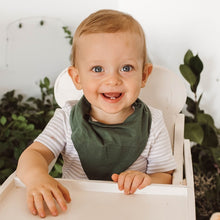 Load image into Gallery viewer, Olive l Dribble Bandana Bib l Snuggle Hunny Kids - Green Lily
