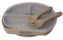 Load image into Gallery viewer, Mini & Boo - Silicone Suction Plate set - Green Lily