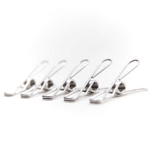 Load image into Gallery viewer, Stainless Steel Infinity Clothes Pegs 100 Pack - Green Lily