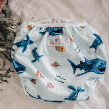Load image into Gallery viewer, My Little Gumnut - MARINE LIFE - swimming nappy (18-36months) - Green Lily