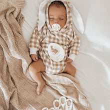 Load image into Gallery viewer, Snuggly Jacks - Taupe Organic Knitted Blanket