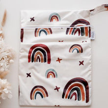Load image into Gallery viewer, My Little Gumnut - RAINBOW EARTH TONES- Large Double Zip Wet Bag