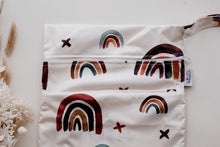 Load image into Gallery viewer, My Little Gumnut - RAINBOW EARTH TONES- Large Double Zip Wet Bag