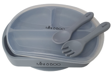 Load image into Gallery viewer, Mini & Boo - Silicone Suction Plate set - Green Lily