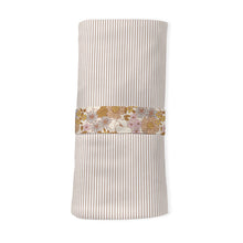 Load image into Gallery viewer, PLAY MAT - RETRO BLOOM + ROSEBUD PINSTRIPE - The Bebe Hive