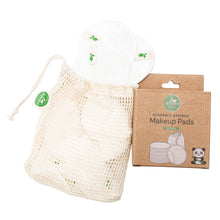 Load image into Gallery viewer, Reusable Bamboo Make-up Pads - Pack of 10 with wash bag - Activated Eco