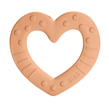 Load image into Gallery viewer, BIBS Baby Bite Teething Toy - Heart Peach