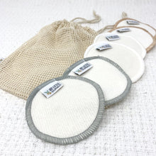 Load image into Gallery viewer, Reusable Bamboo Make-up Pads - Pack of 6 with wash bag - My Little Gumnut - Green Lily