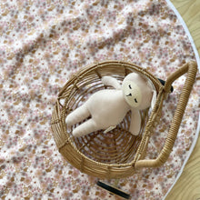 Load image into Gallery viewer, PLAY MAT - RETRO BLOOM + ROSEBUD PINSTRIPE - The Bebe Hive