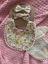 Load image into Gallery viewer, Boho Bib & Headband Set - MABEL - Green Lily
