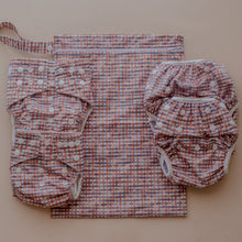 Load image into Gallery viewer, My Little Gumnut - PLAID (GREY/SIENA) - Large Wet bag
