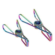 Load image into Gallery viewer, Rainbow Stainless Steel Infinity Clothes Pegs 100 Pack - Green Lily