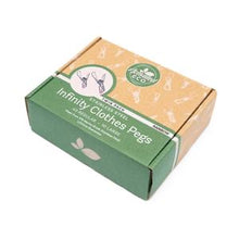 Load image into Gallery viewer, Rainbow Stainless Steel Infinity Clothes Pegs 100 Pack - Green Lily