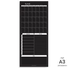 Load image into Gallery viewer, Magnet | Family Command Centre with Calendar, Weekly Plan, Notes &amp; List - Classic Black
