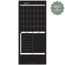 Load image into Gallery viewer, Magnet | Family Command Centre with Calendar, Weekly Plan, Notes & List - Classic Black