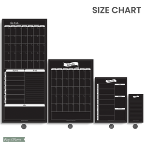 Magnet | Reusable Weekly Planner A4 - Classic Black