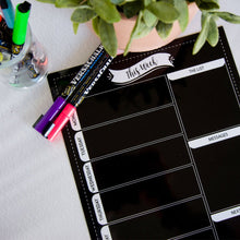 Load image into Gallery viewer, Magnet | Reusable Weekly Planner A4 - Classic Black