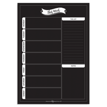 Load image into Gallery viewer, Magnet | Reusable Weekly Planner A3 - Classic Black
