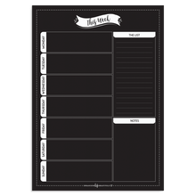Load image into Gallery viewer, Magnet | Reusable Weekly Planner A3 - Classic Black