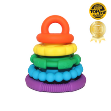 Load image into Gallery viewer, Jellystone Rainbow Stacker & Teething Toy