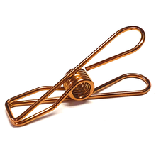 Load image into Gallery viewer, Rose Gold Stainless Steel Infinity Clothes Pegs 100 Pack - Green Lily