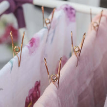 Load image into Gallery viewer, Rose Gold Stainless Steel Infinity Clothes Pegs 60 Pack - Green Lily