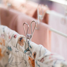 Load image into Gallery viewer, Stainless Steel Infinity Clothes Pegs 100 Pack - Green Lily