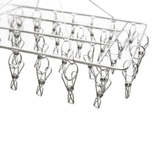 Load image into Gallery viewer, Stainless Steel Sock Hanger 316 Marine Grade with 36x Pegs

