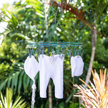Load image into Gallery viewer, Stainless Steel Sock Hanger with 20 Pegs - RAINBOW - Green Lily 
