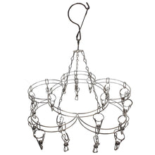 Load image into Gallery viewer, Stainless Steel Sock Hanger with 20 Pegs - Green Lily