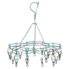 Load image into Gallery viewer, Stainless Steel Sock Hanger with 20 Pegs - RAINBOW - Green Lily