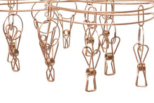 Load image into Gallery viewer, Stainless Steel Sock Hanger with 20 Pegs - ROSE GOLD - Green Lily 
