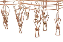 Load image into Gallery viewer, Stainless Steel Sock Hanger with 20 Pegs - ROSE GOLD - Green Lily
