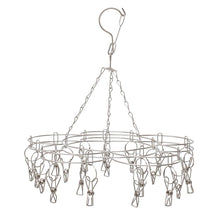 Load image into Gallery viewer, Stainless Steel Sock Hanger with 20 Pegs - Green Lily