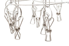 Load image into Gallery viewer, Stainless Steel Sock Hanger with 20 Pegs - Green Lily