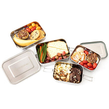 Load image into Gallery viewer, Stainless Steel Two Layer Lunchbox - Green Lily
