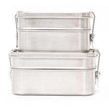 Load image into Gallery viewer, Stainless Steel Two Layer Lunchbox - Green Lily