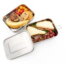 Load image into Gallery viewer, Stainless Steel Two Layer Lunchbox - Green Lily