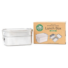 Load image into Gallery viewer, Stainless Steel Two Layer Lunchbox - Green Lily