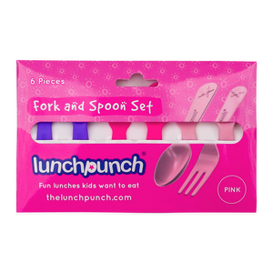 LUNCH PUNCH - FORK & SPOON - PINK