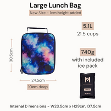 Load image into Gallery viewer, MontiiCo Large Insulated Lunch Bag - BERRY PATCH
