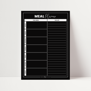 Magnet Meal Planner / The List - Classic Black A4