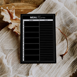 Magnet Meal Planner / The List - Classic Black A4