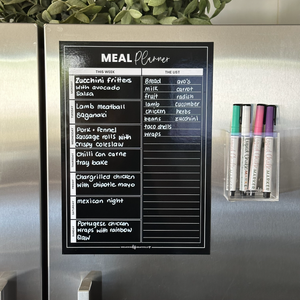 Magnet Meal Planner / The List - Classic Black A4