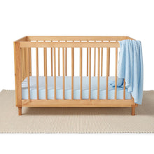 Load image into Gallery viewer, Baby Blue l Organic Fitted Cot Sheet - Snuggle Hunny
