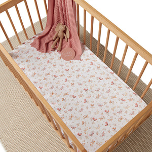 Butterfly l Organic Fitted Cot Sheet - Snuggle Hunny