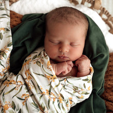 Load image into Gallery viewer, Golden Wattle | Baby Stretch Wrap &amp; Topknot Set - Snuggle Hunny

